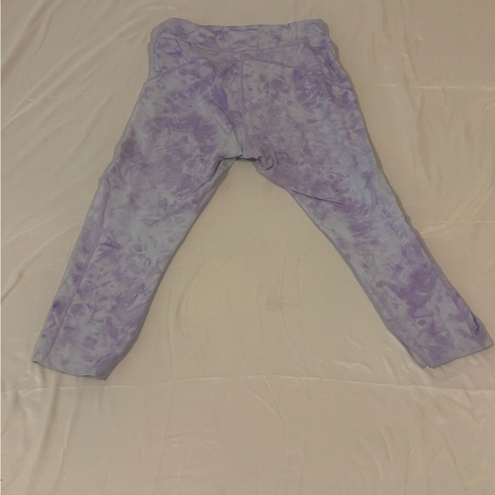 Outdoor Voices Purple Tie Dye Leggings Size XL High Rise Activewear